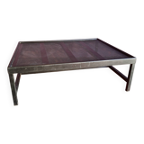 Large industrial metal coffee table