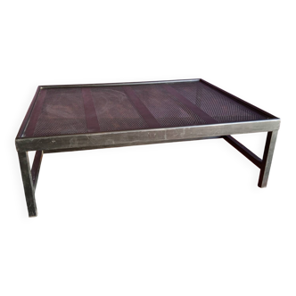 Large industrial metal coffee table