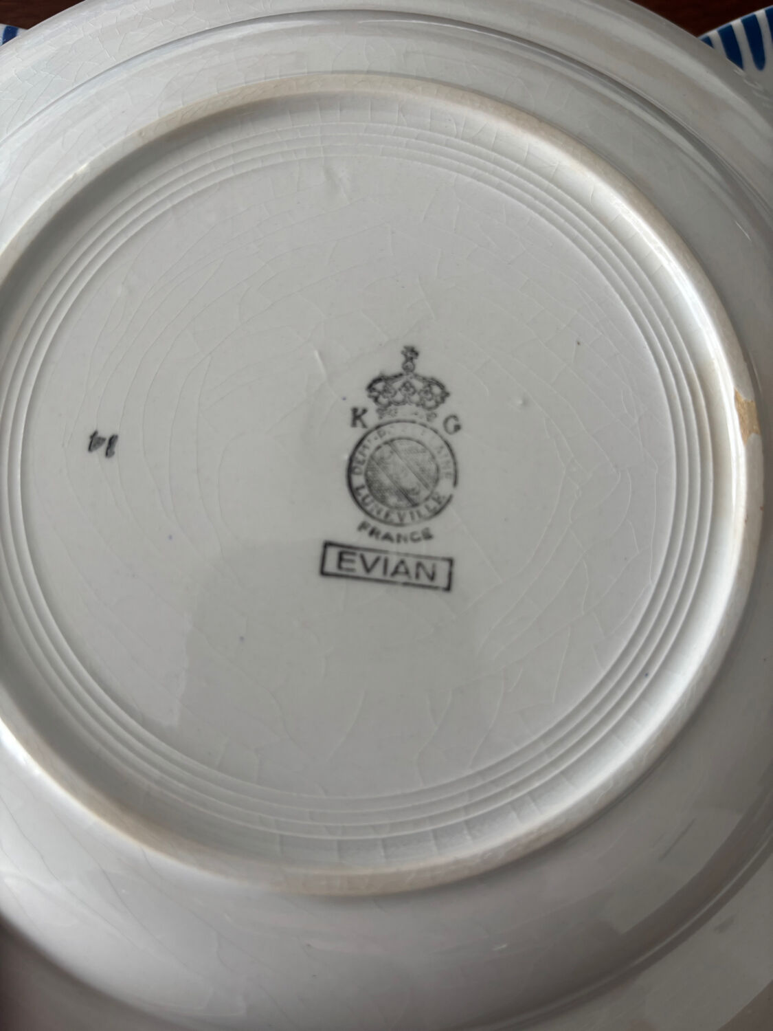 6 assiettes creuses Lunéville modèle Évian – décor floral