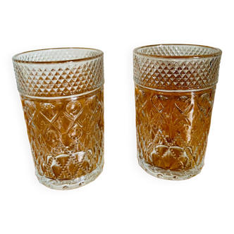 Lot de deux verres vintage Design France