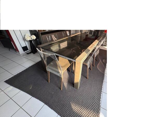 Table et 6 chaises Roche bobois Glassbox