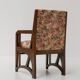 Fauteuil Art Nouveau en chêne avec revêtement floral, Belgique, années 1900