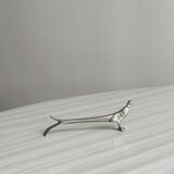 6 silver metal knife holders, pheasant shape