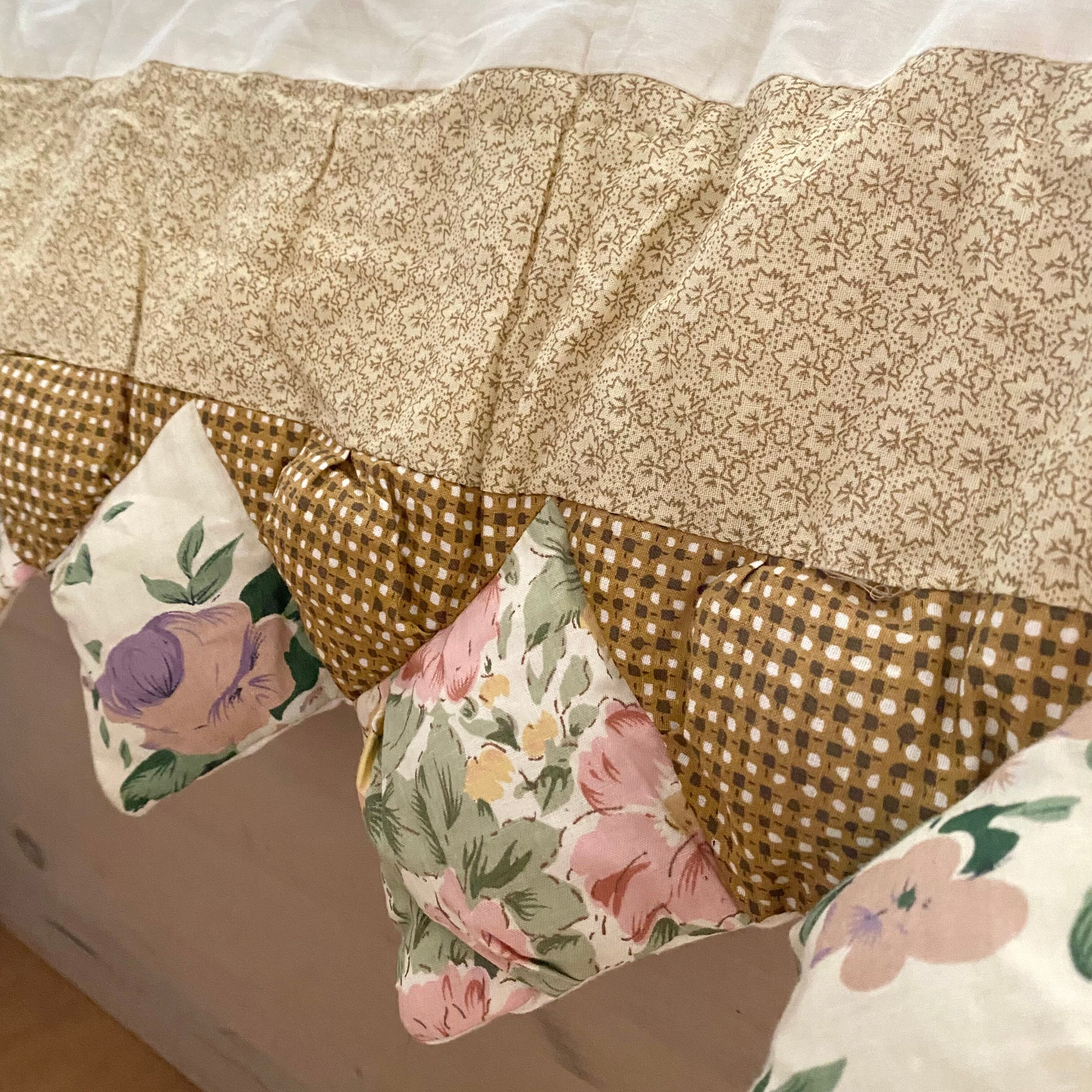 Quilted patchwork bed cover