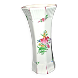 Octagonal ceramic vase KG LUNEVILLE Hand-painted floral street lamp decor