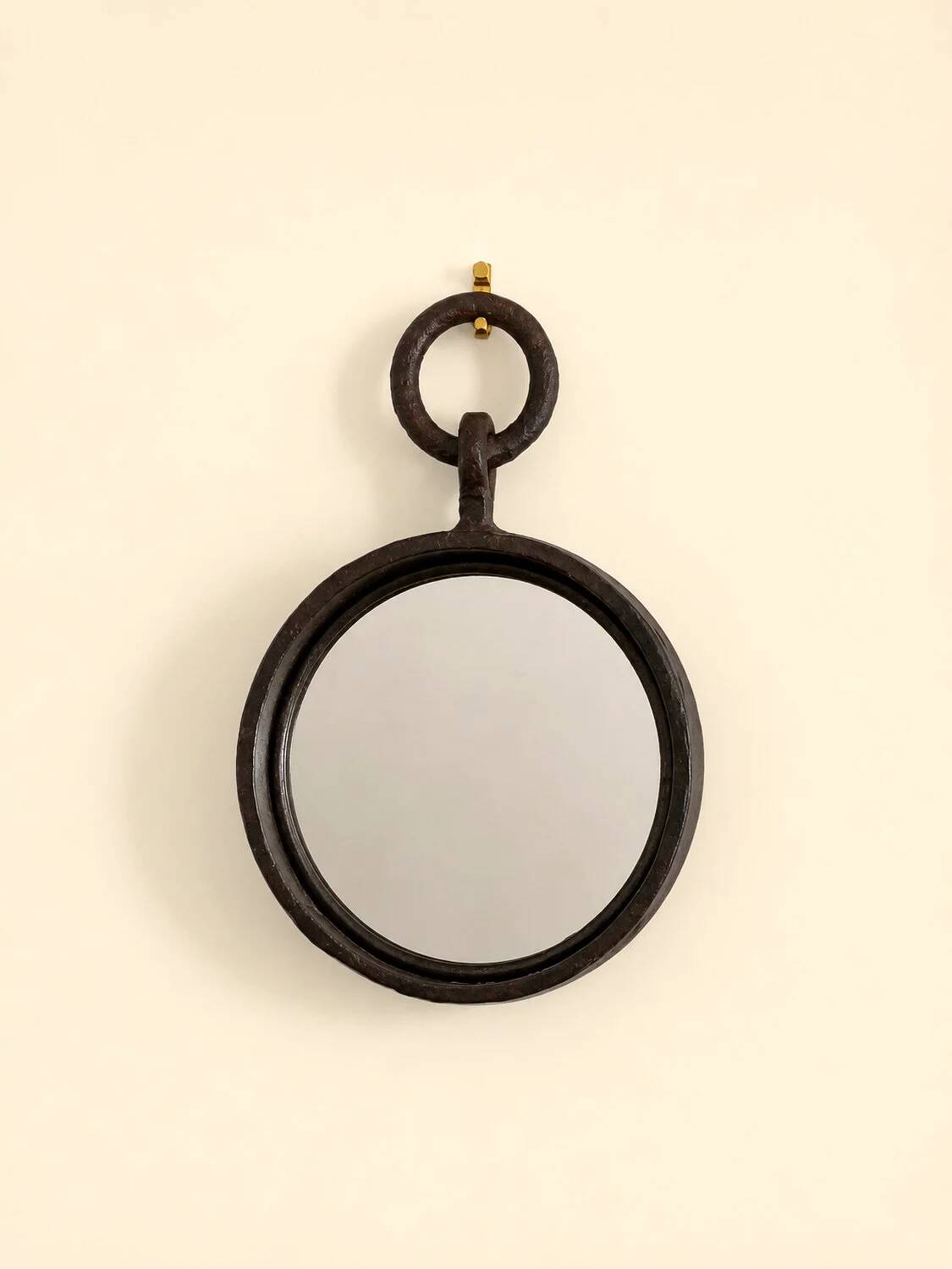 Industrial mirror in wrought iron