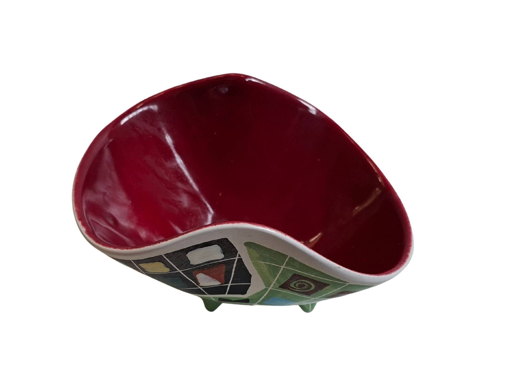 Ciotola Deruta Italy anni '50 – Mid-Century Modern – Ceramica d'Autore Geom
