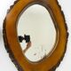 Wall mirror tree trunk in walnut, Carl Aubock modernist style, Austria, 1950s.