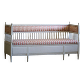 Canapé / Banc Gustavien antique du début du XIXe siècle, par un ébéniste suédois
