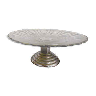 Art deco fruit cup in glass and metal
