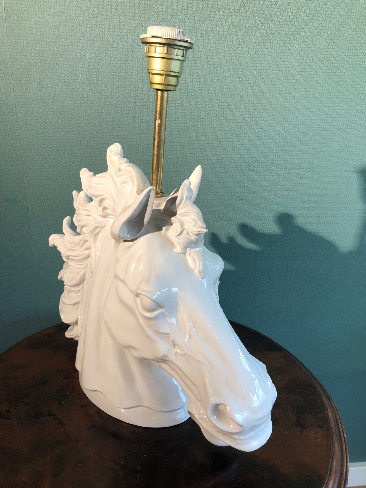 Ceramic lamp horse head 70s
