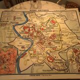 Rare map roman gaulle and lazio on both sides