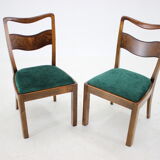 1930s Set of 4 Art Deco Dining Chairs, Czechoslovakia