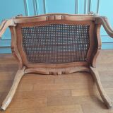 Louis XV style caned bench