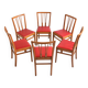 Suite de 6 chaises 1960 Bistrot vintage
