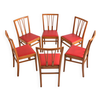 Set of 6 chairs 1960 Vintage Bistro