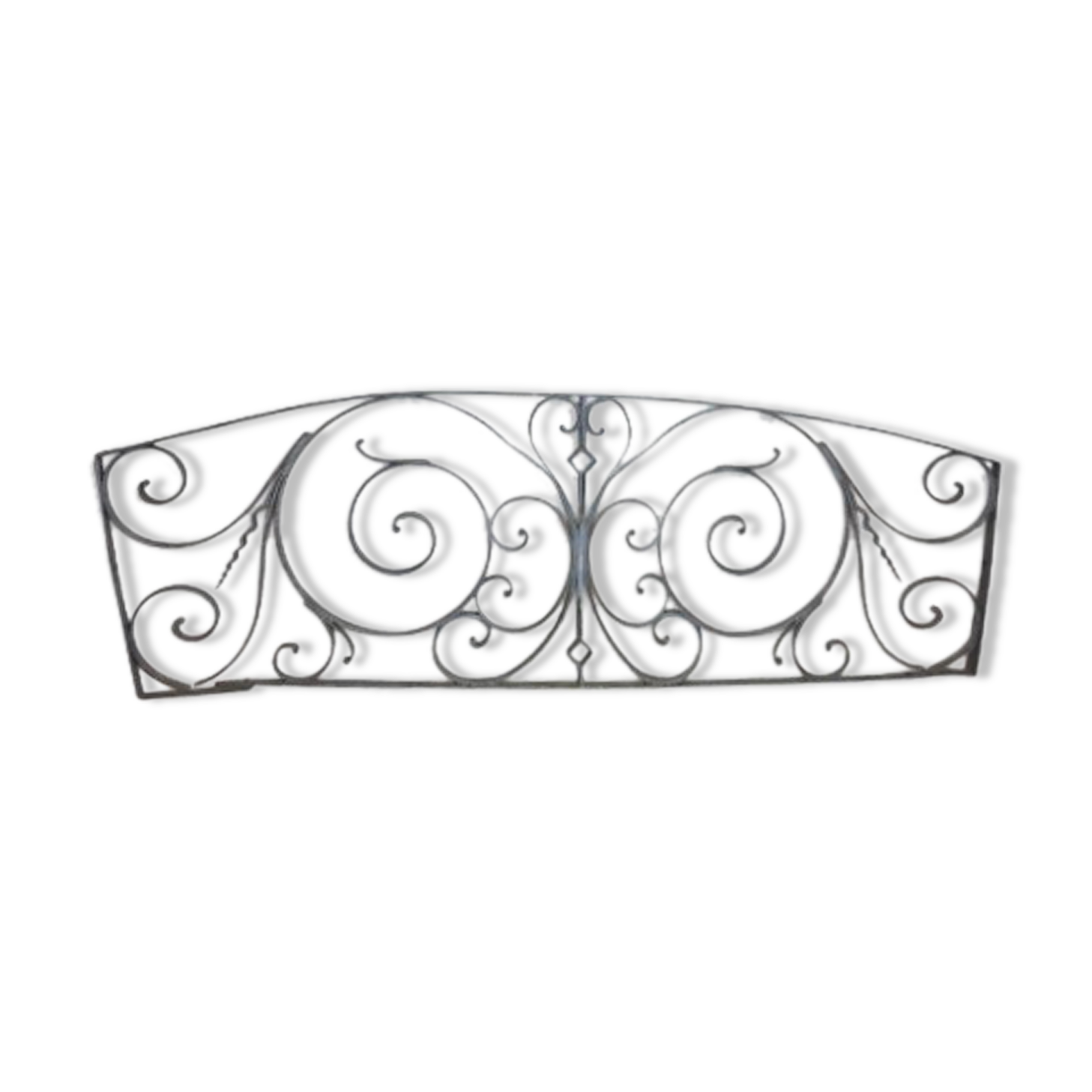 Old cast iron pediment door grille