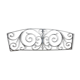 Old cast iron pediment door grille