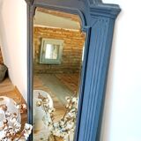 Regency style beveled mirror in large anthracite
