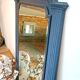 Miroir biseauté style Régence gris anthracite