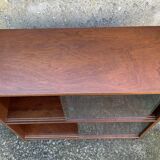 Glass bookcase, glass floor shelves by FD Rozaffy, 1960s