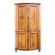 Louis Seize Oak corner cabinet with a quarter curved front