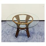 Vintage dining table rattan