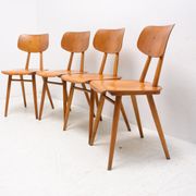 Mid century dining chairs Ton, set of four, 1960