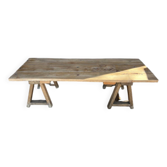 Trestle coffee table