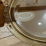 Miroir ovale doré