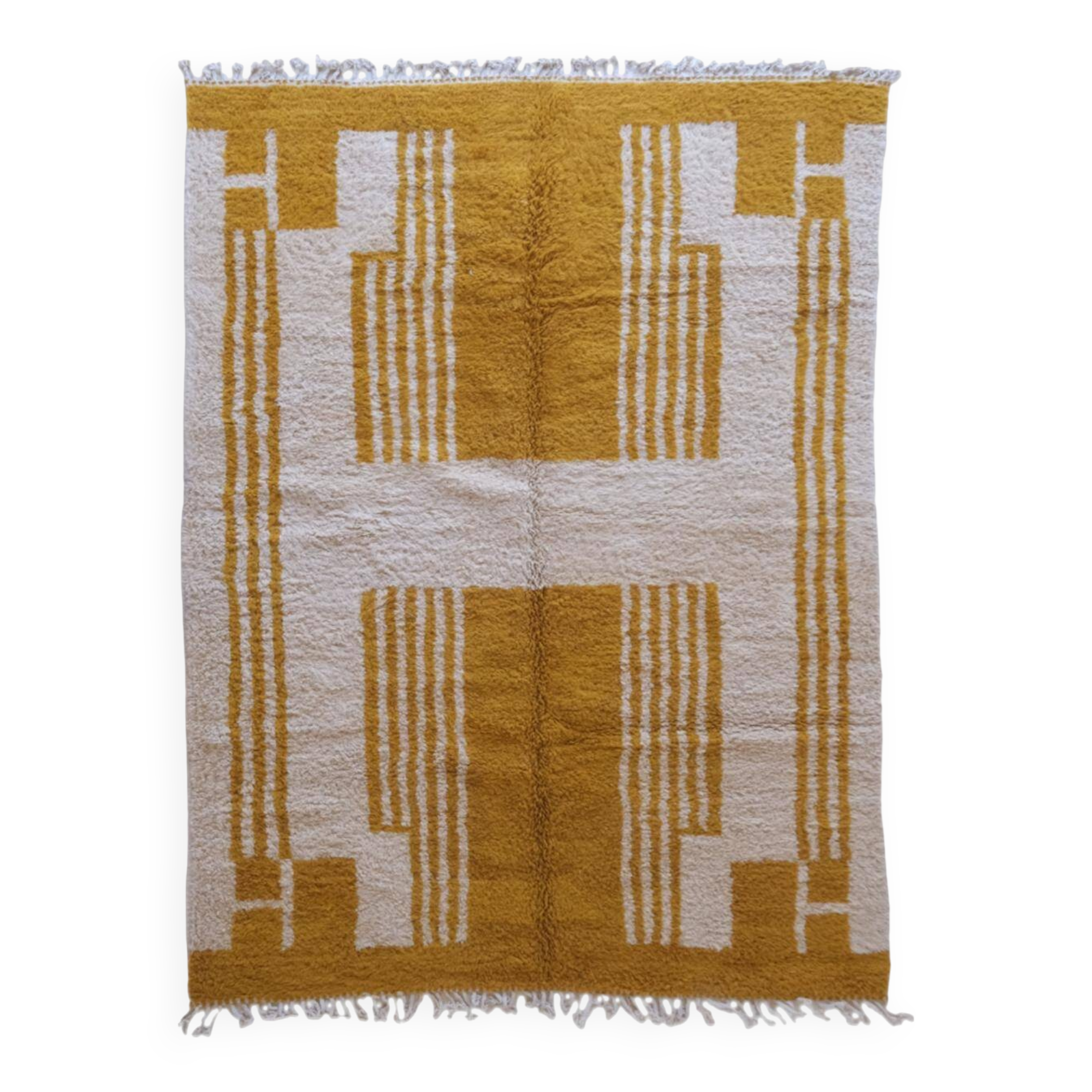 Contemporary Yellow Rug - 346 x 245 cm