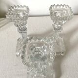 Molded glass candle holders X3