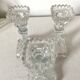 Molded glass candle holders X3