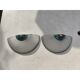 Pair of Art Deco wall lights with opaline glass, copper and brass.