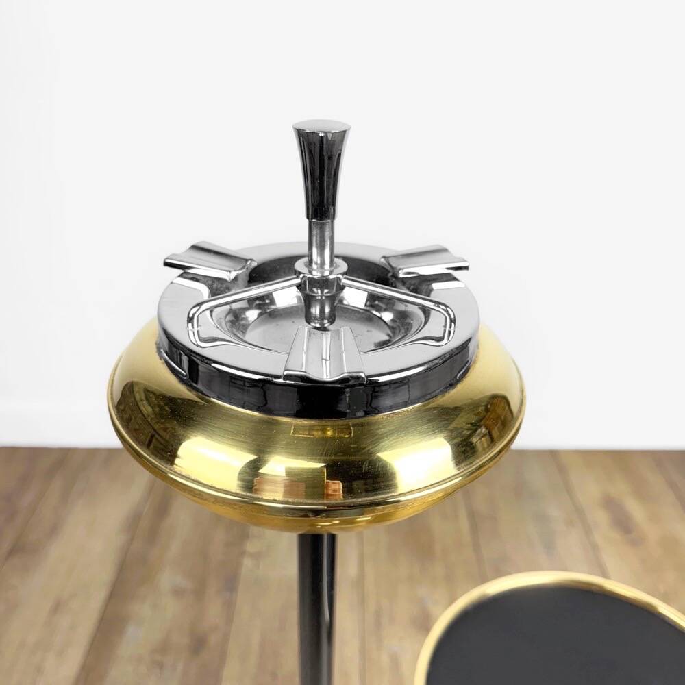 Cendrier sur pied laiton design années 50