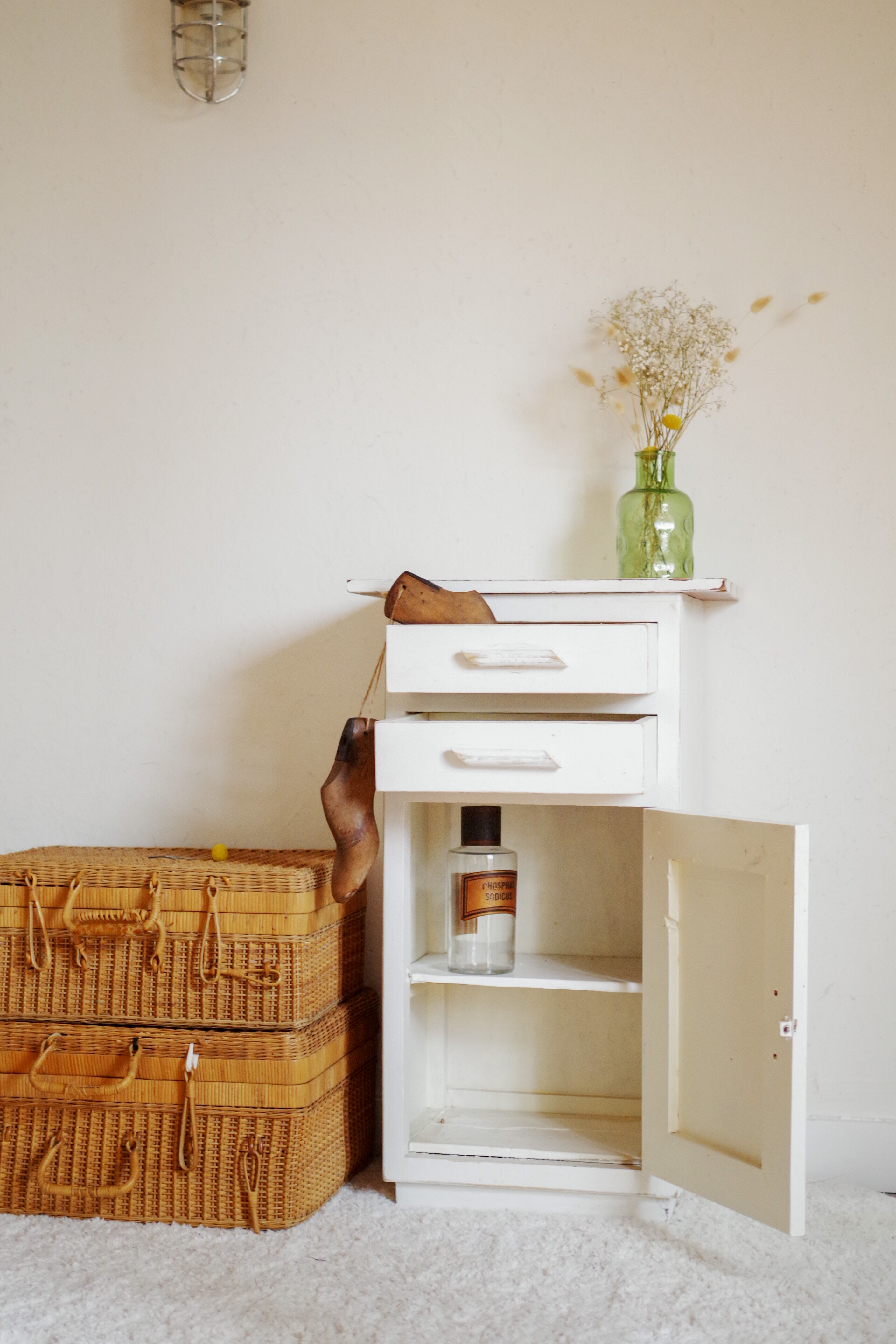 Small antique furniture, wooden clothing