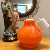 Opaline orange pendant light, 1970s