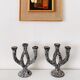 Pair of ceramic candle holders