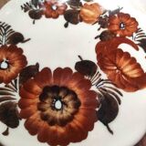 Ensemble en céramique d'un dessous de plat et d'une planche à découper vintage