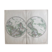 Ancient Planisphere - The World Hemispheres - Keith Johnston XIX
