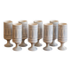 Roger Capron. Set of 8 ceramic glasses, signed and dated 1976