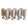 Roger Capron. Set of 8 ceramic glasses, signed and dated 1976