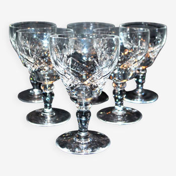 Lot de 6 verres à eau en cristal taillé vintage Saint-Louis ou Lemberg? 13cm