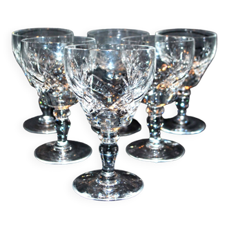 Lot de 6 verres à eau en cristal taillé vintage Saint-Louis ou Lemberg? 13cm