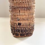 Asian rattan basket with lid 23×18 cm
