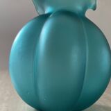 Pair of vintage vases in turquoise glass paste