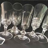 6 dissimilar champagne flutes