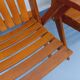 Set of 4 vintage garden chairs made of beech wood from the 1960s.