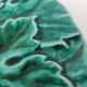 Set of 12 Green Majolica Leaf Plates Sarreguemines Digoin 1930