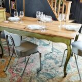 Olive green patinated table